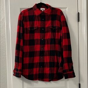 Men’s Red & Black Plaid Flannel